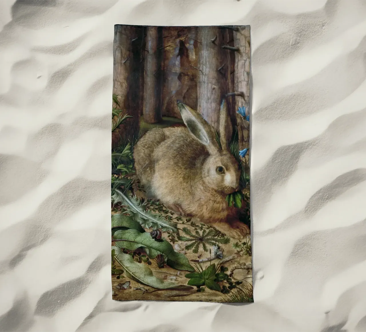 A Hare in the Forest telo mare da vintageshop