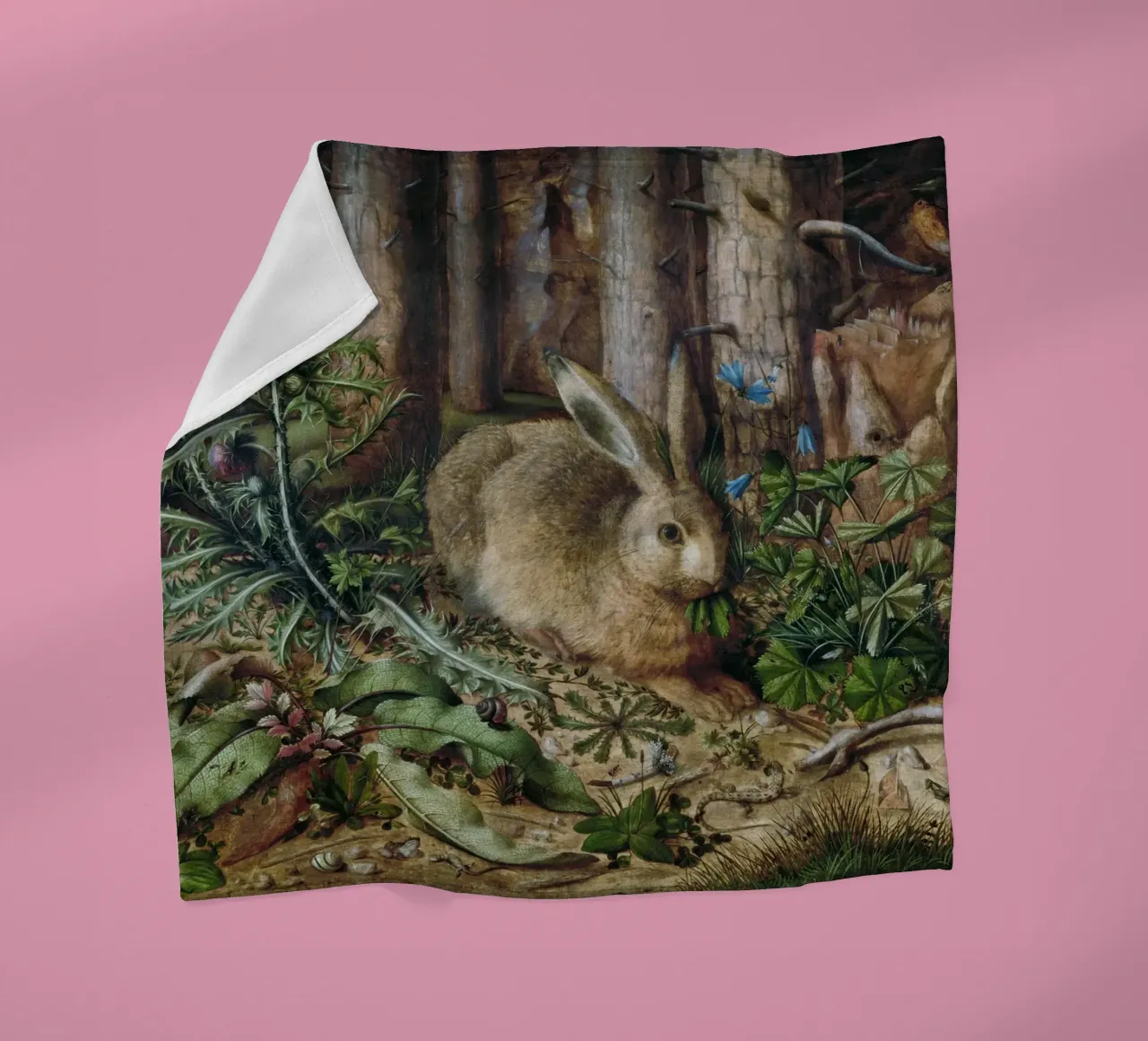 A Hare in the Forest coperta in pile da vintageshop