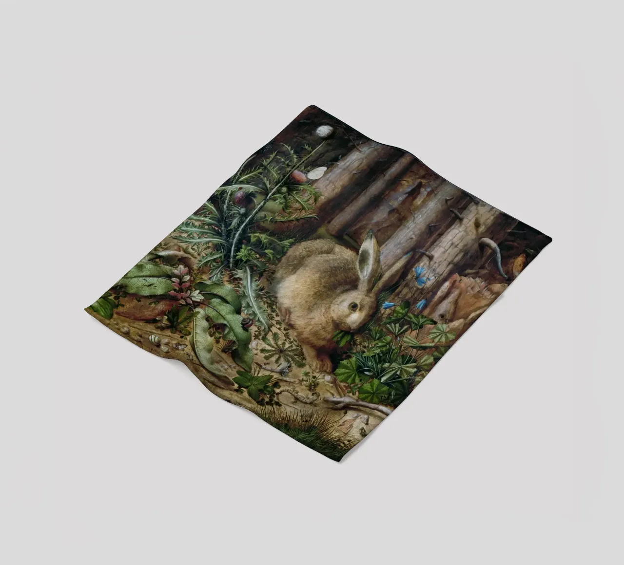 A Hare in the Forest coperta in pile da vintageshop