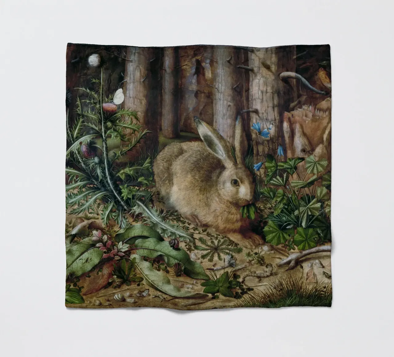 A Hare in the Forest coperta in pile da vintageshop