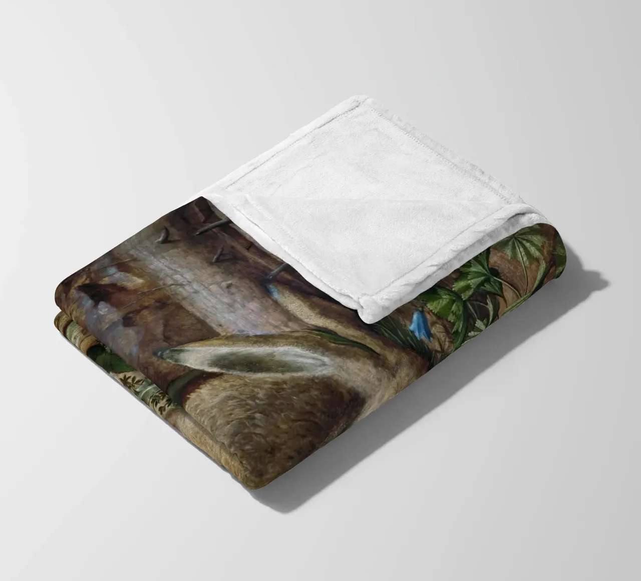 A Hare in the Forest coperta in pile da vintageshop