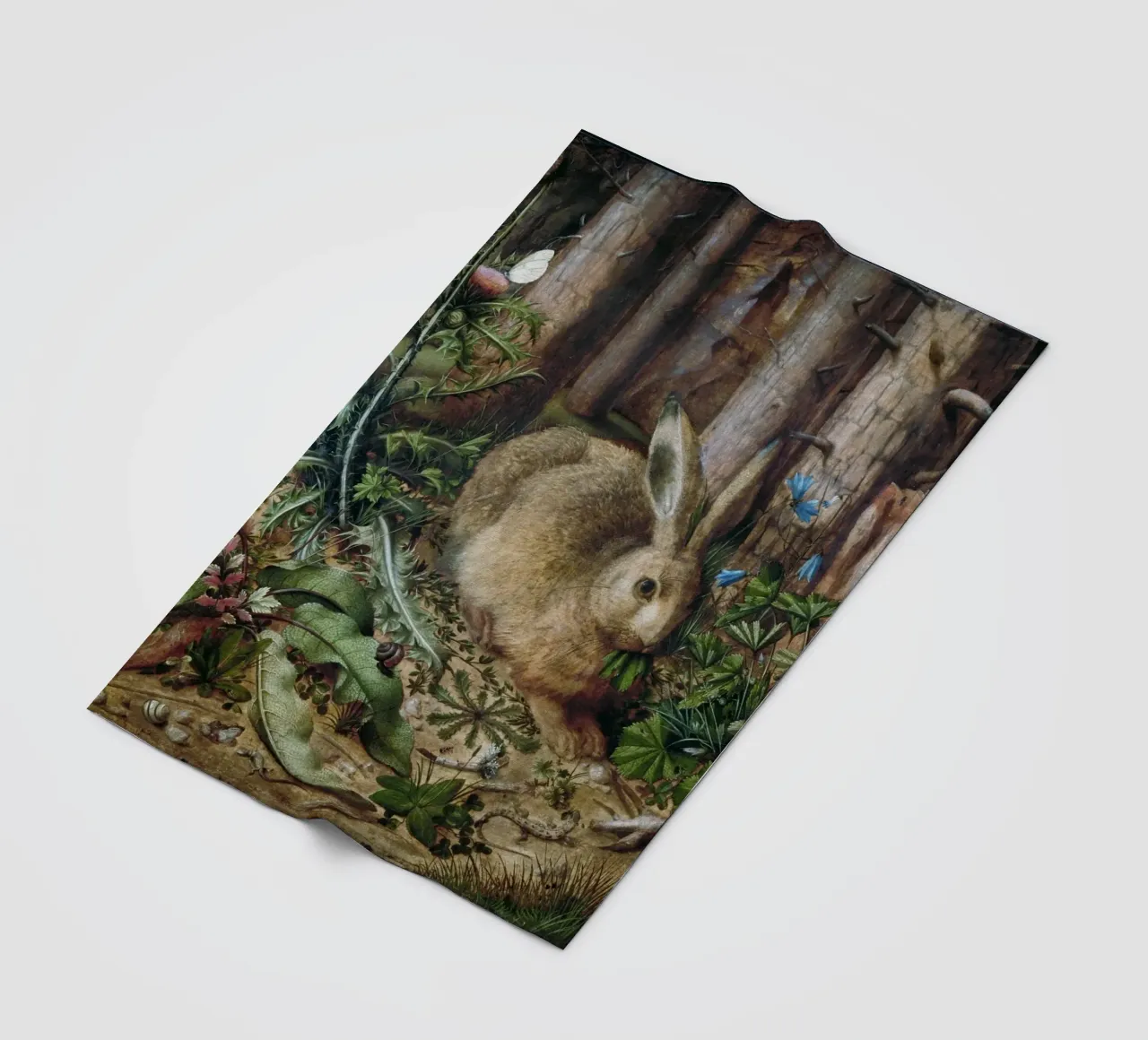 A Hare in the Forest coperta in pile da vintageshop