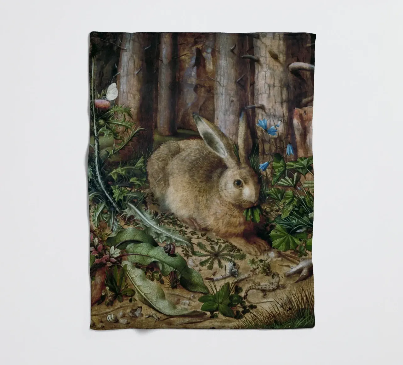 A Hare in the Forest coperta in pile da vintageshop