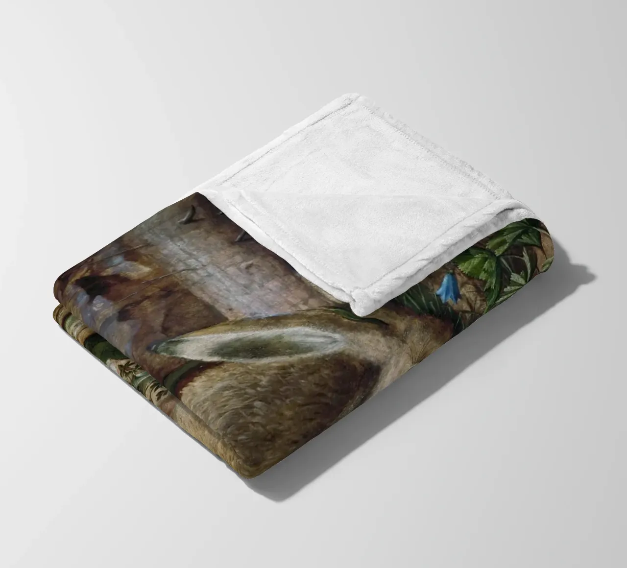 A Hare in the Forest coperta in pile da vintageshop