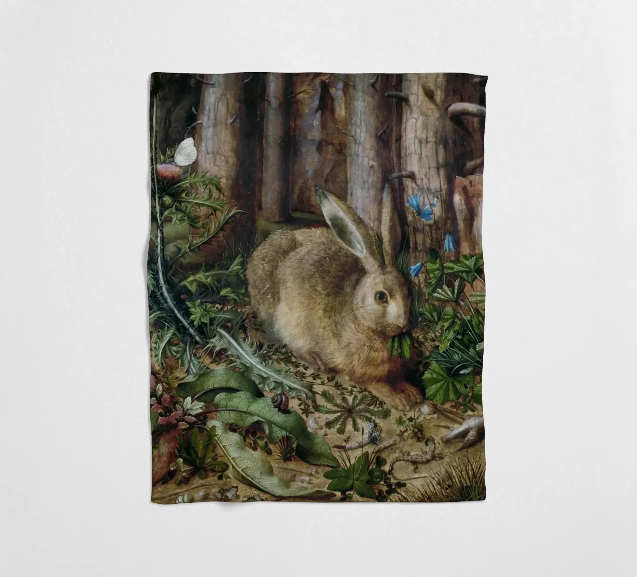 A Hare in the Forest coperta in pile da vintageshop