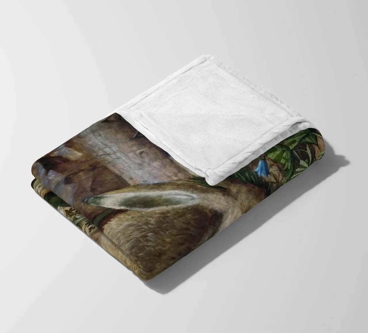 A Hare in the Forest coperta in pile da vintageshop