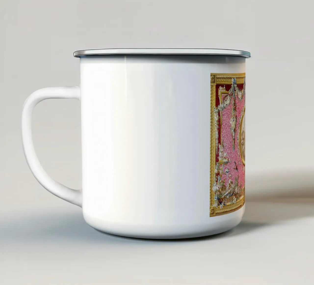 Tapestry: Venus at the Forge of Vulcan mug en émail de vintageshop