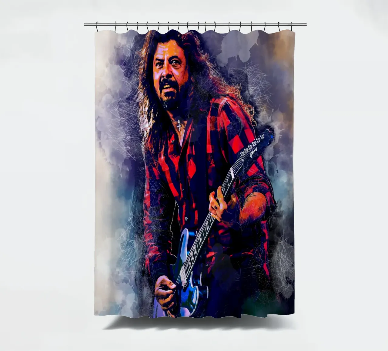 Dave Grohl art Duschvorhang von Lembayung art