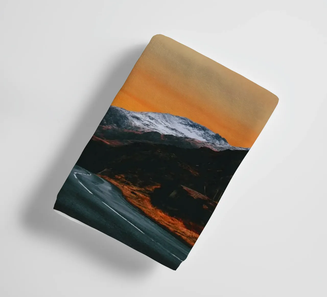Road through mountains with a tree towel by Berwies Artwork