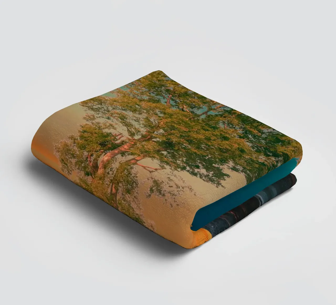 Road through mountains with a tree towel by Berwies Artwork