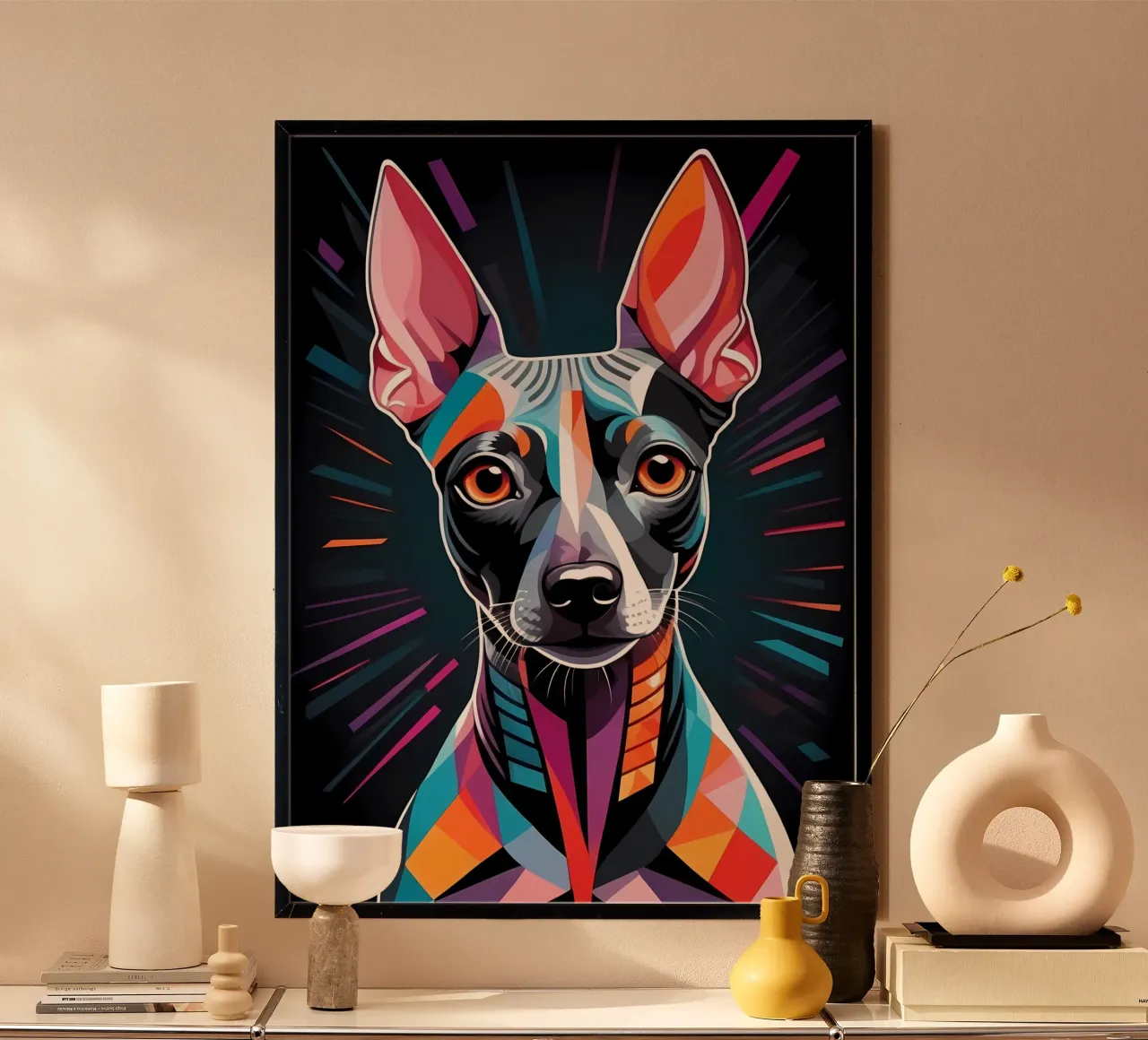 Simpatico cane geometrico carta hahnemühle da Brayan