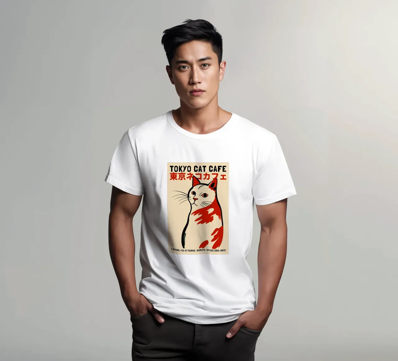 Tokyo Cat Cafe t-shirt da Arjun