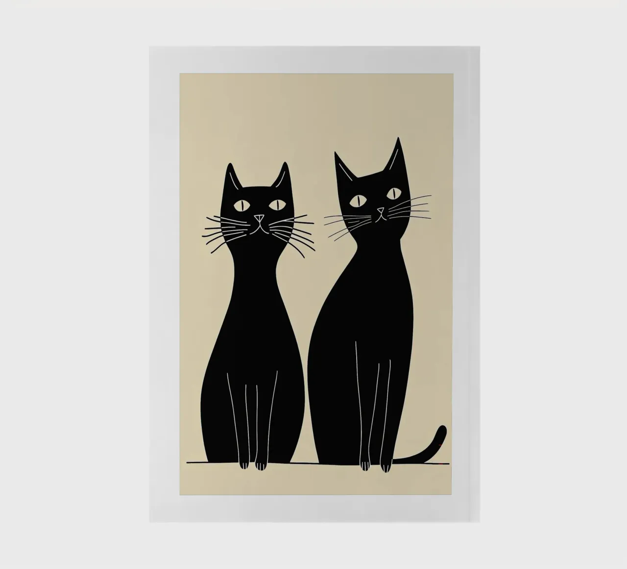 Deux chats noirs carnet de notes de Arjun