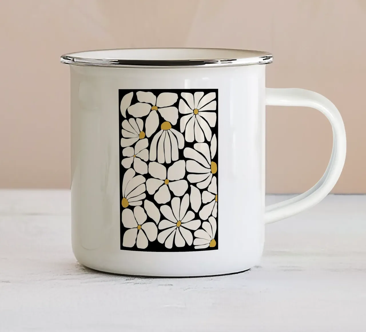 Fiore selvaggio tazza in smalto da Daron