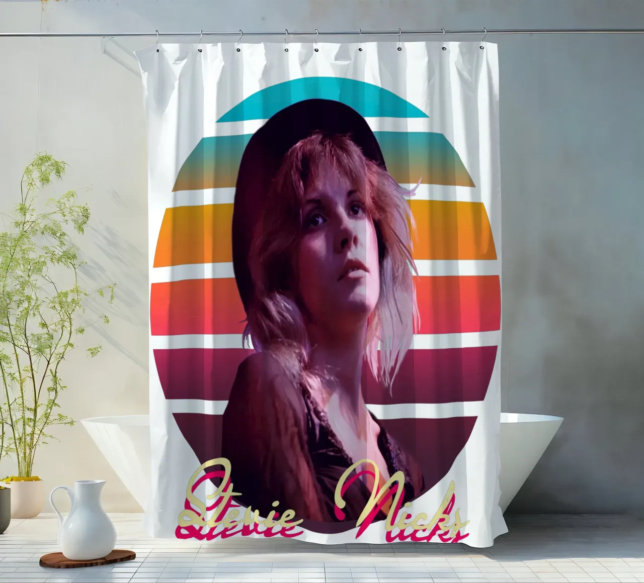 Stevie Nicks vintage style tenda da doccia da Lembayung art