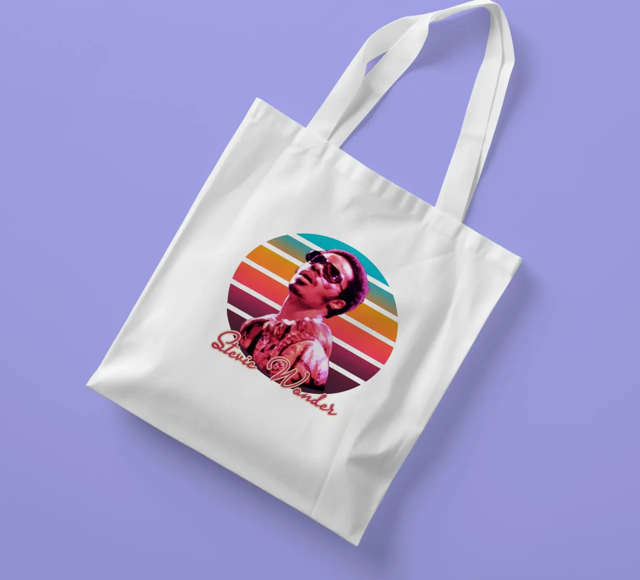 Stevie Wonder vintage style borsa in juta da Lembayung art