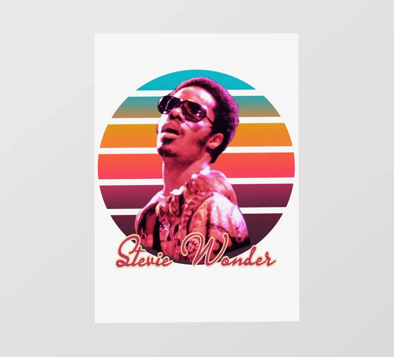 Stevie Wonder vintage style telo in pvc da Lembayung art