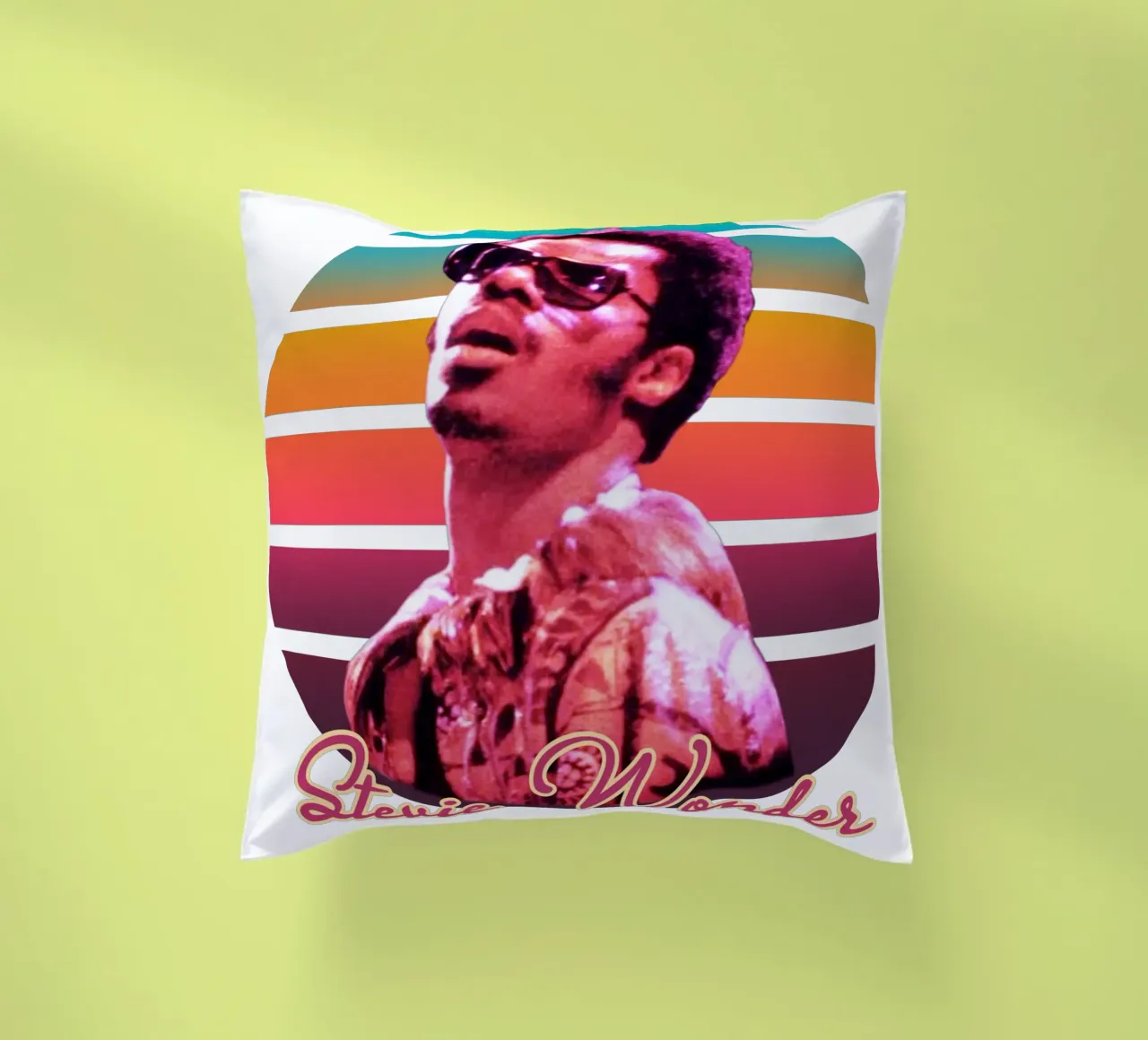 Stevie Wonder vintage style cuscino da Lembayung art