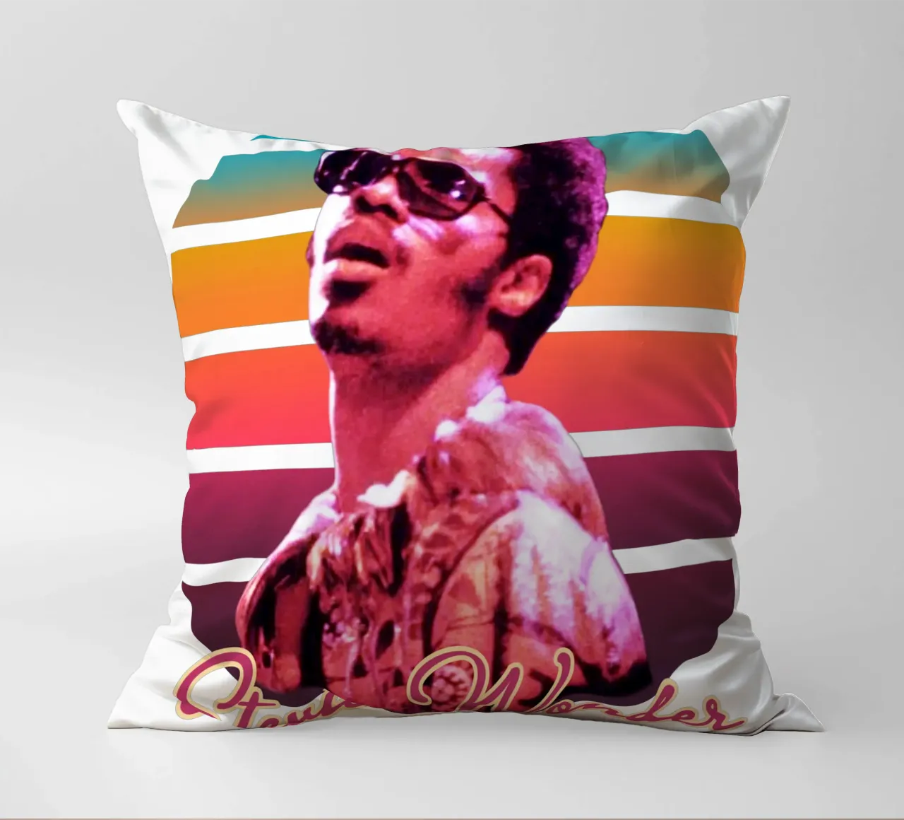Stevie Wonder vintage style cuscino da Lembayung art