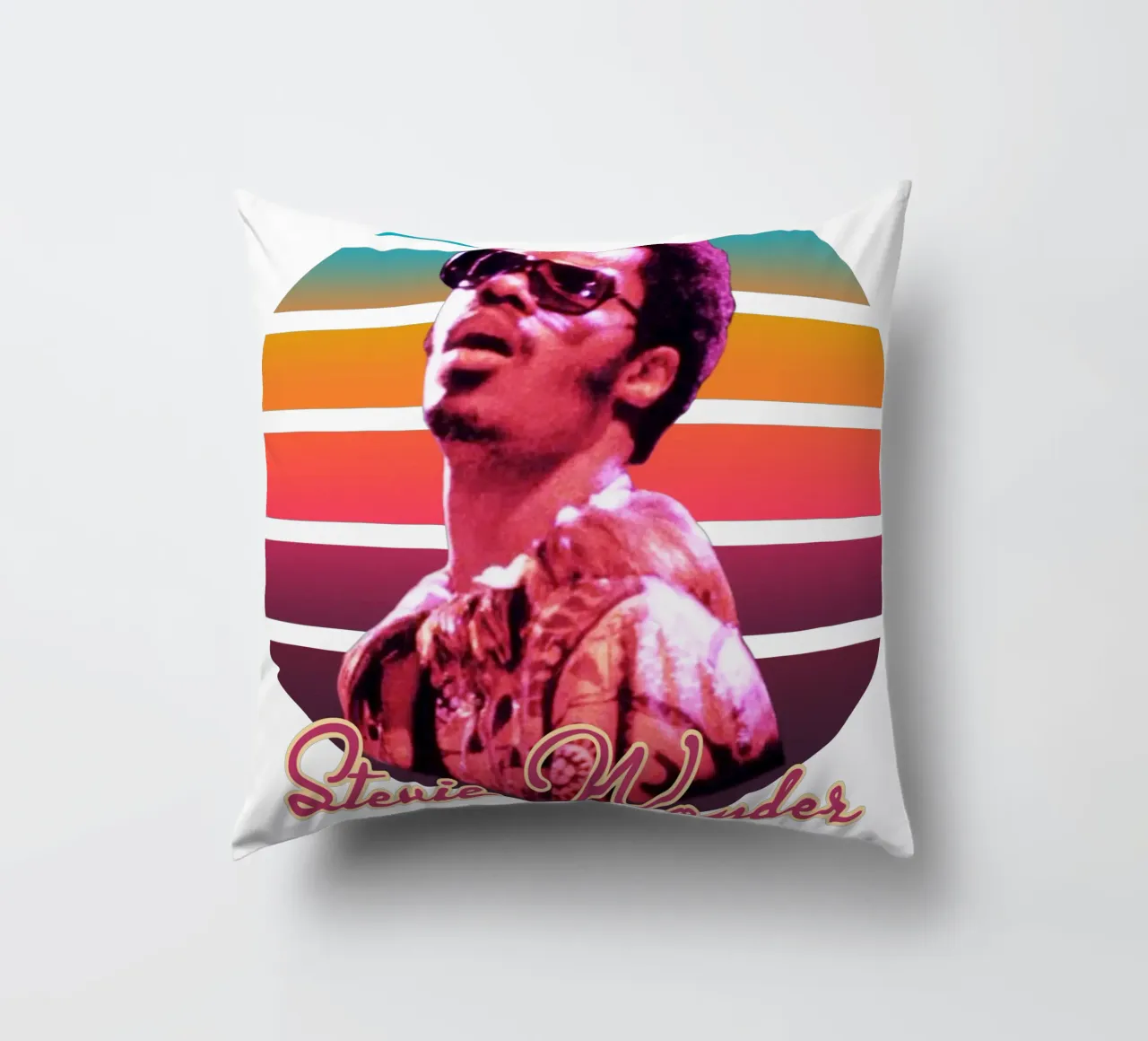 Stevie Wonder vintage style cuscino da Lembayung art