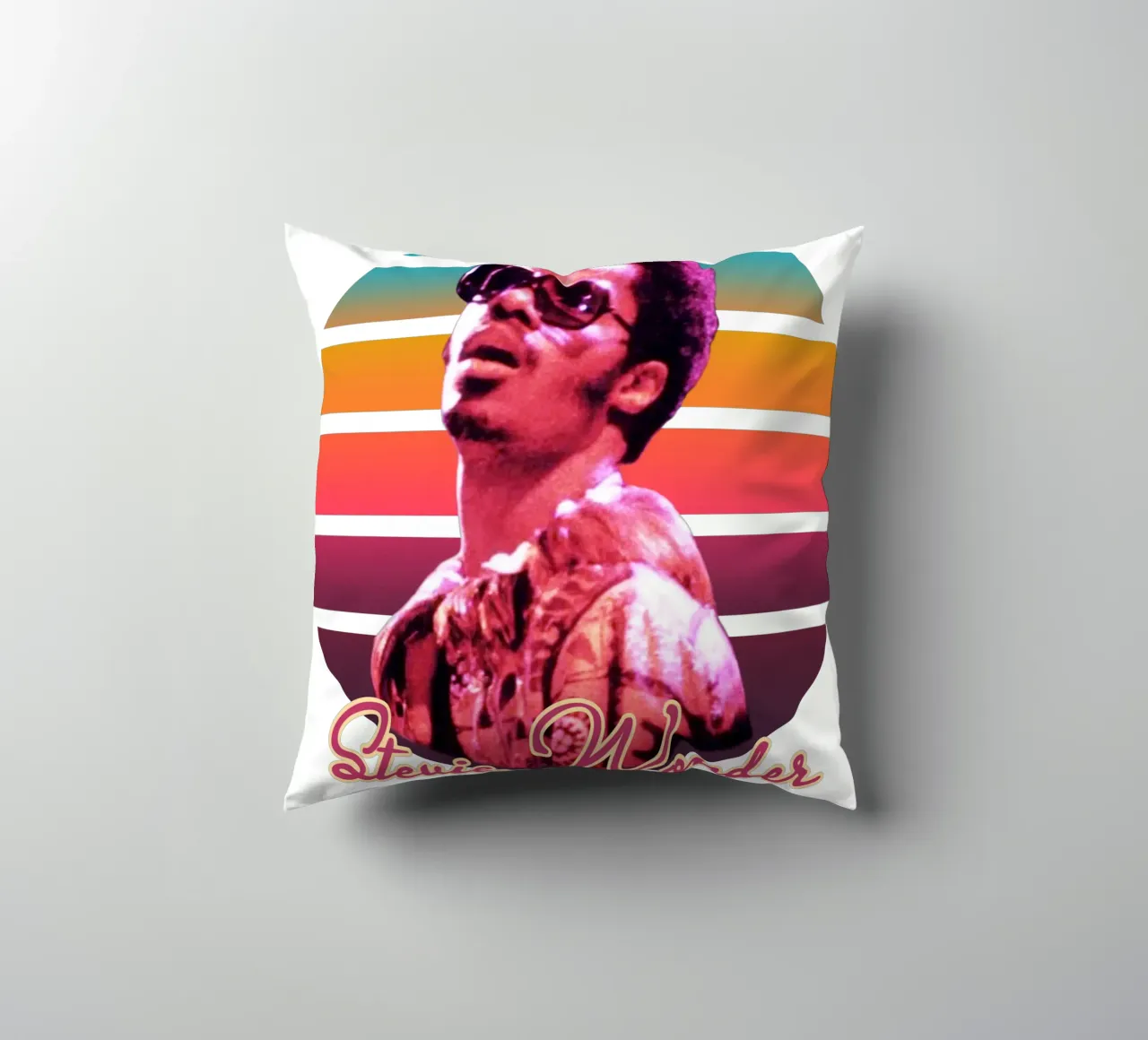 Stevie Wonder vintage style cuscino da Lembayung art