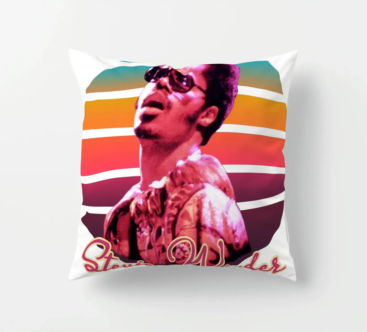 Stevie Wonder vintage style cuscino da Lembayung art
