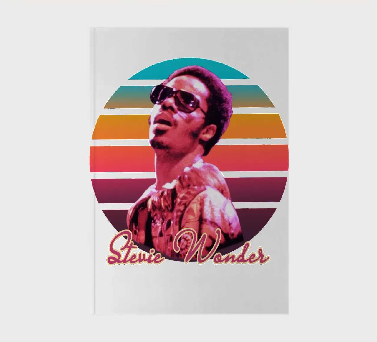 Stevie Wonder vintage style notebook by Lembayung art
