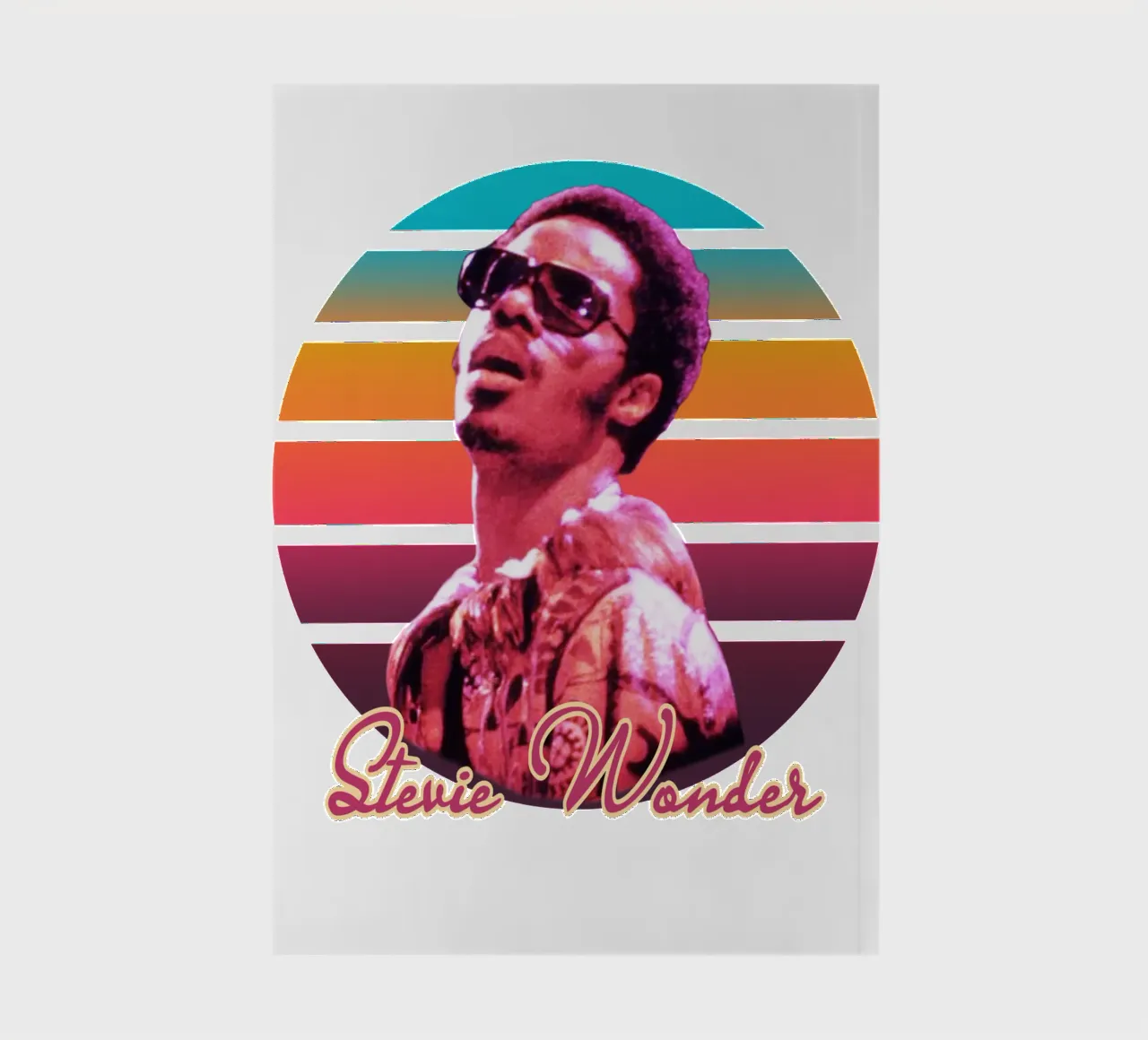 Stevie Wonder vintage style notebook by Lembayung art