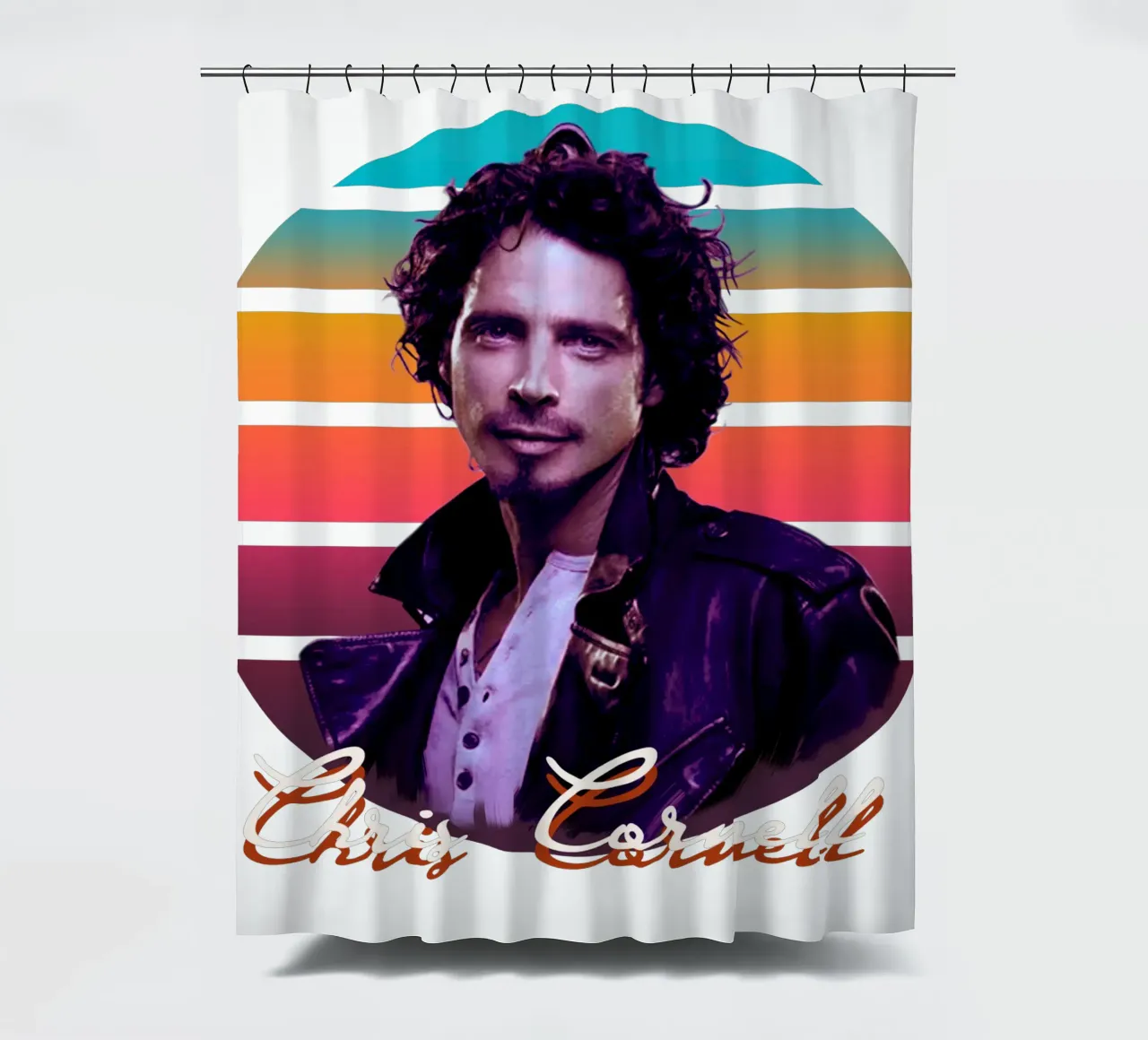 Chris Cornell vintage style tenda da doccia da Lembayung art