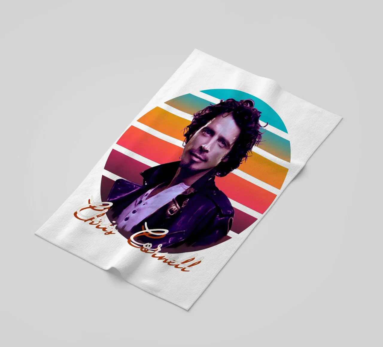 Chris Cornell vintage style telo mare da Lembayung art