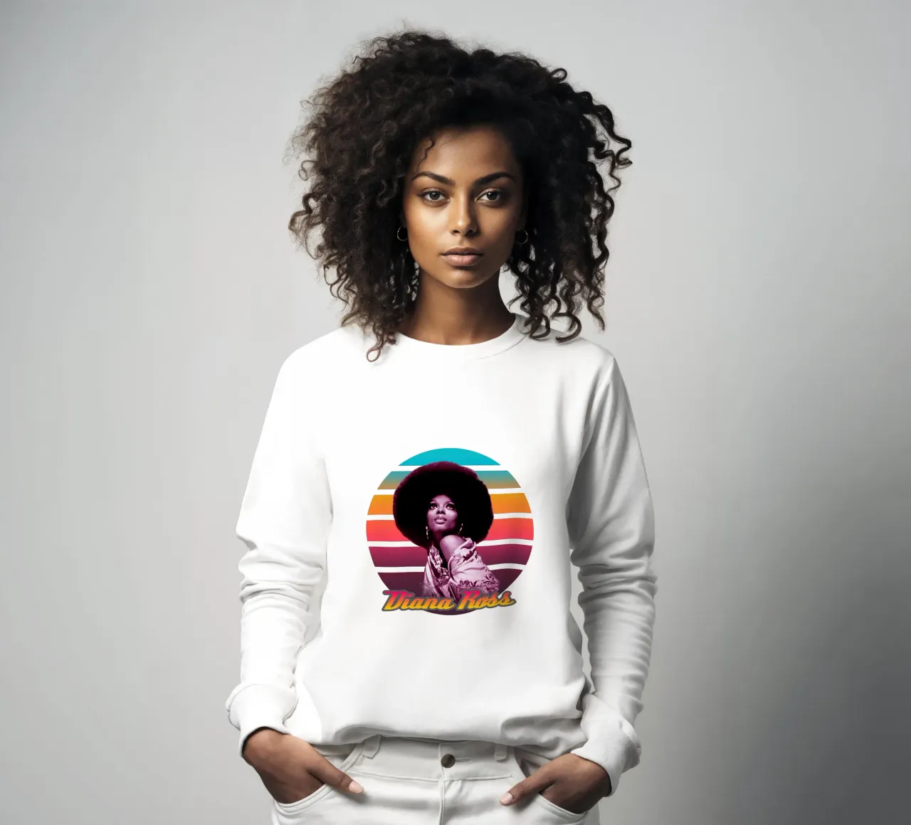Diana Ross vintage style felpa da Lembayung art