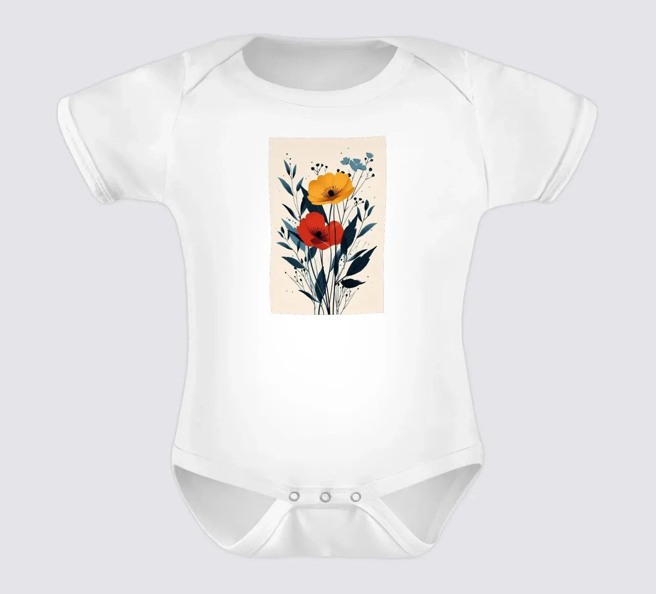 I fiori body neonato maniche corte da Larry