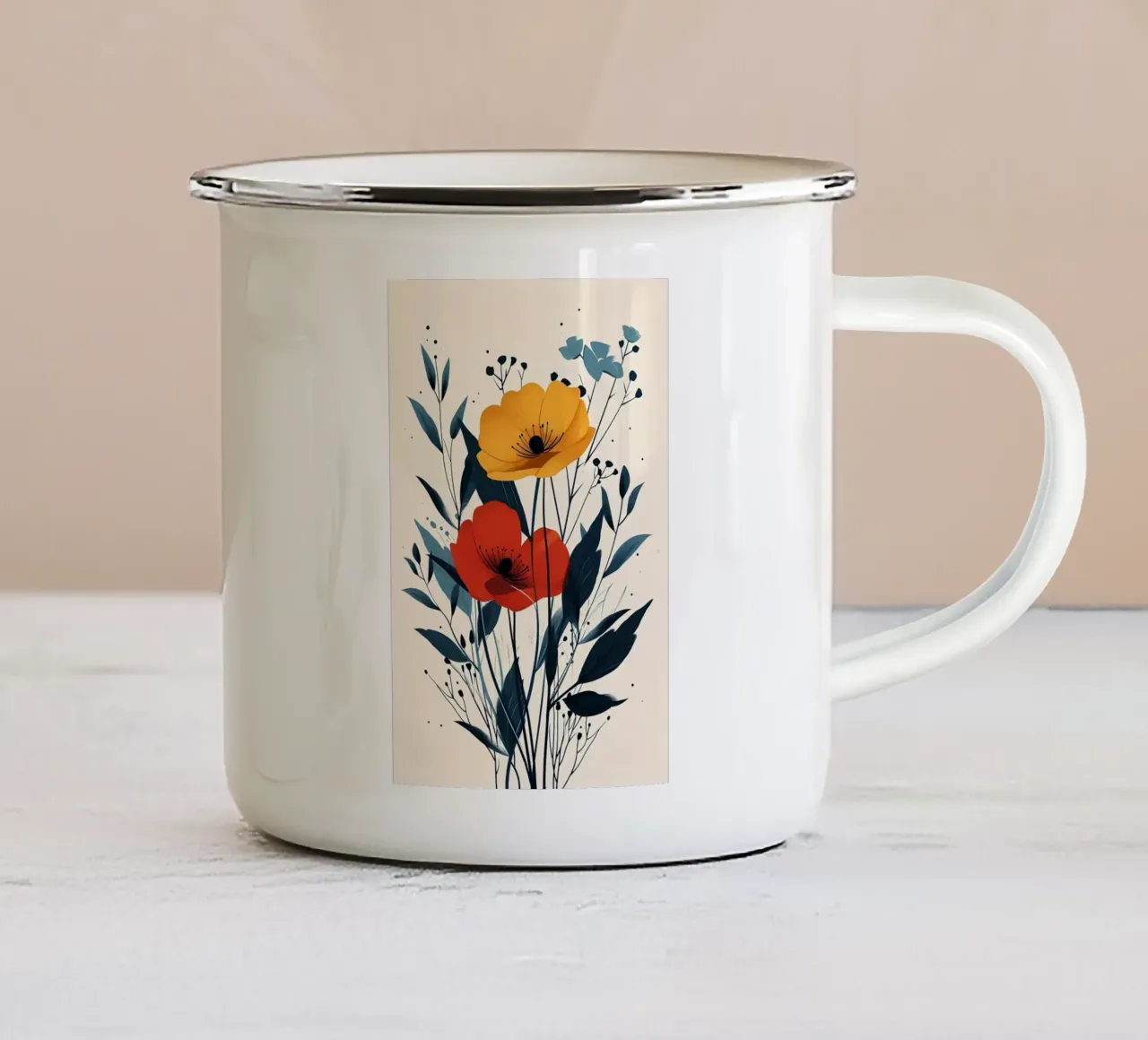 I fiori tazza in smalto da Larry