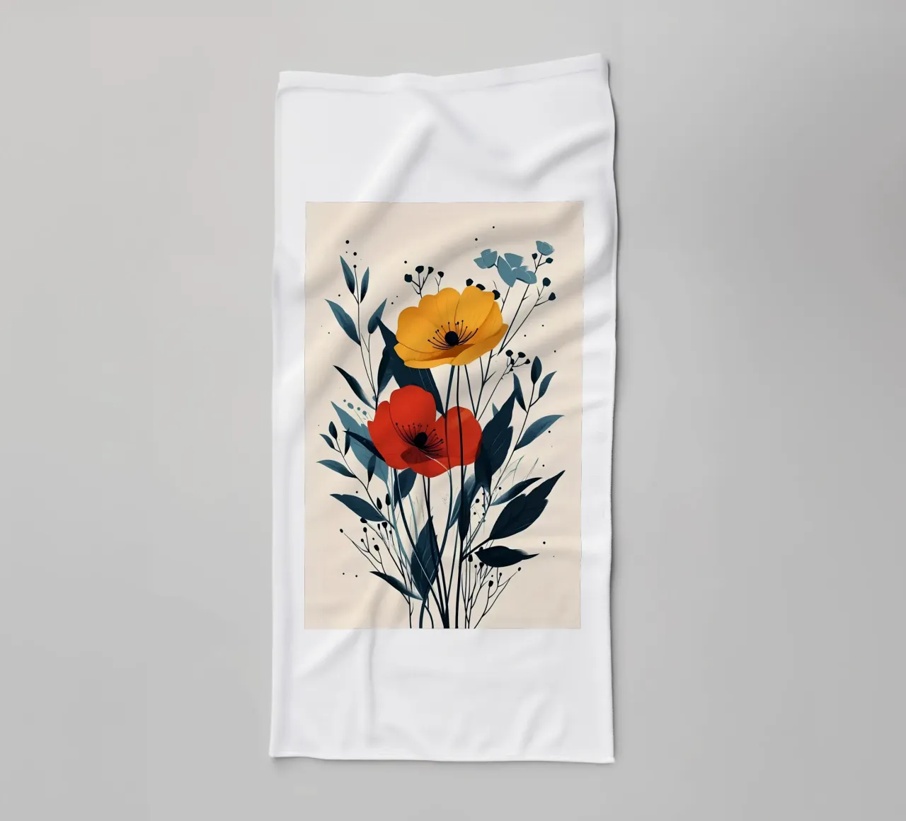 I fiori asciugamano da bagno da Larry