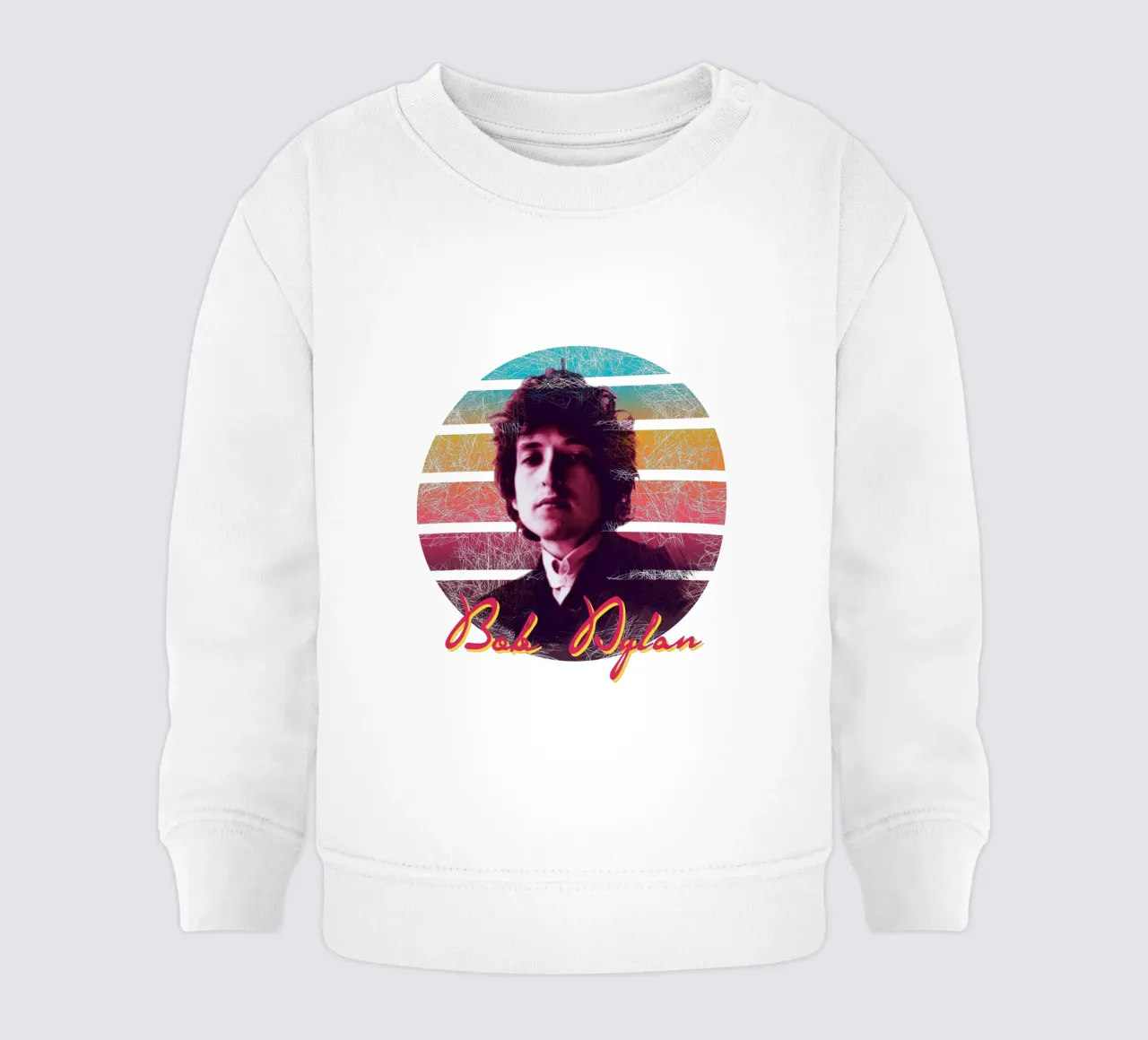 Bob Dylan vintage style felpa neonato da Lembayung art