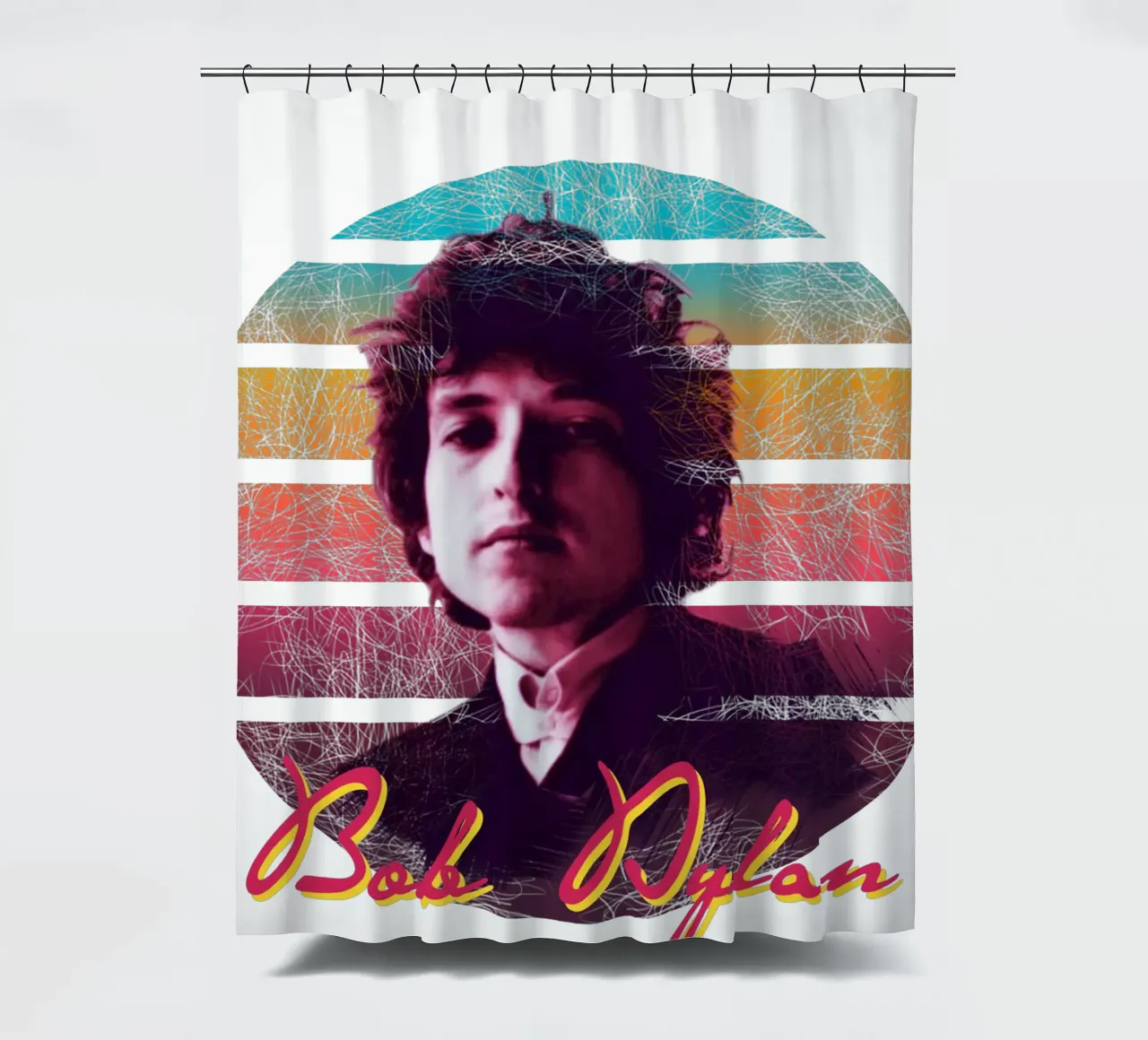 Bob Dylan vintage style tenda da doccia da Lembayung art