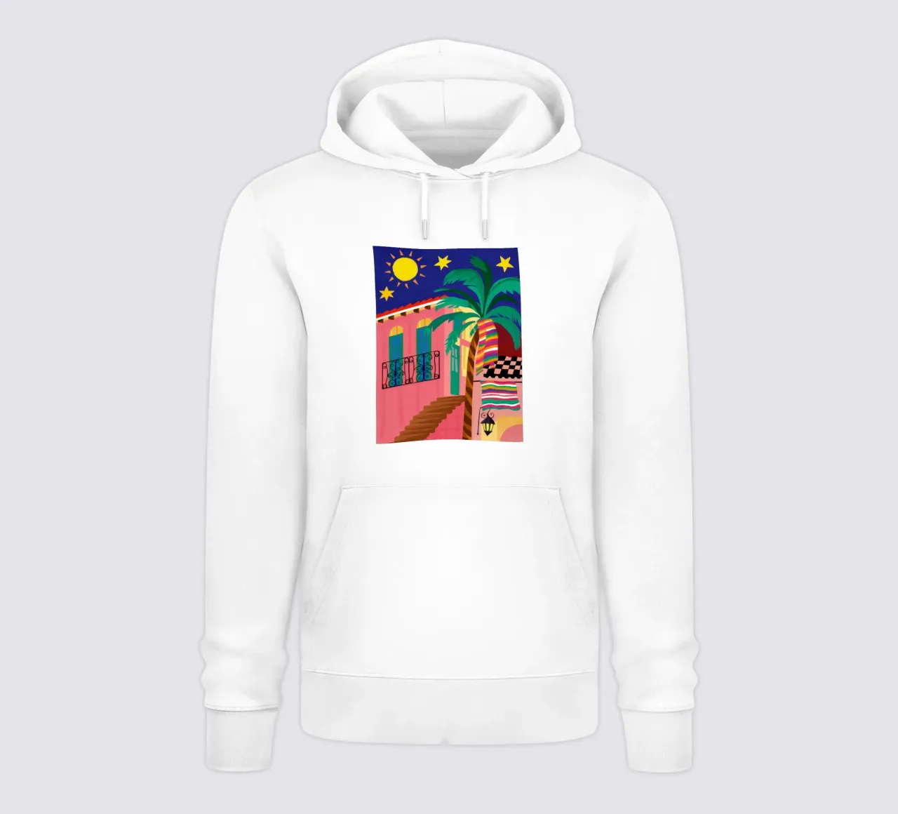 La strada della notte di Carnevale felpa con cappuccio da Ink Pulse