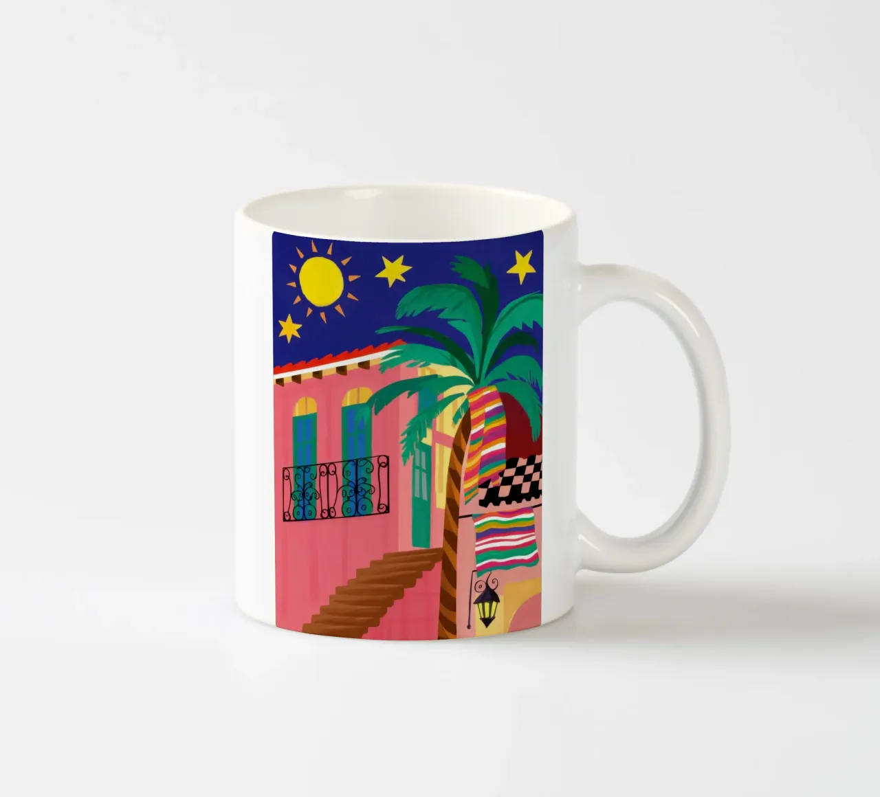 La strada della notte di Carnevale tazza in ceramica da Ink Pulse
