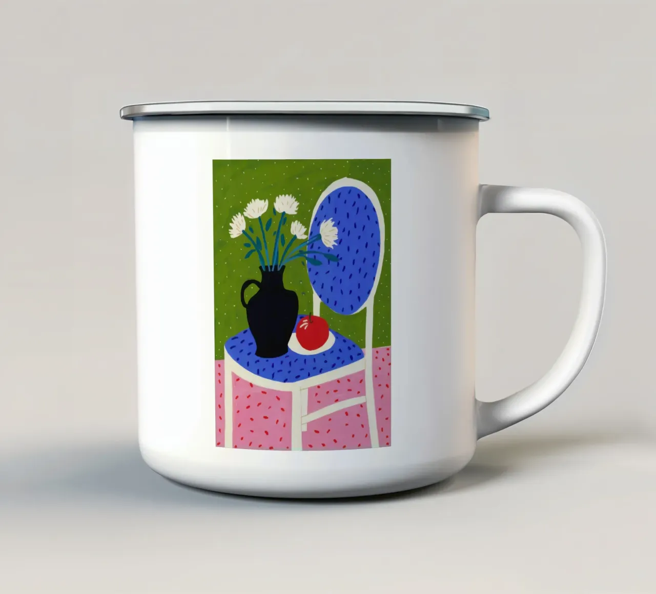 Composizione della sedia Cerulean tazza in smalto da Giant Foxs