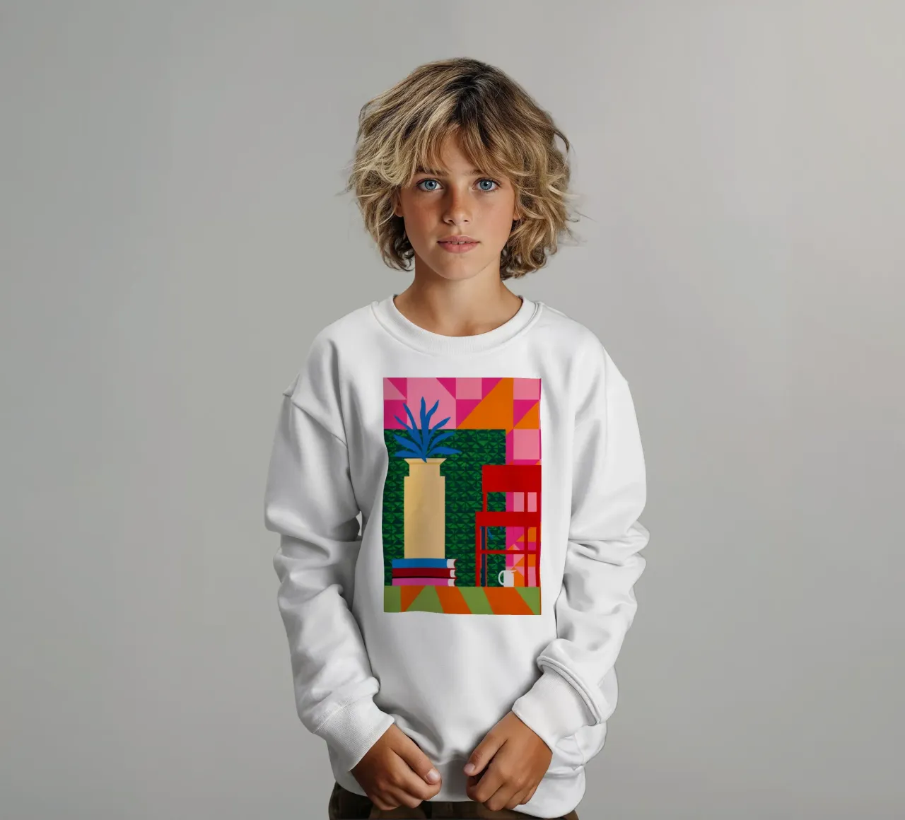 Interni a blocchi di colore felpa bambino da Flock Reverie