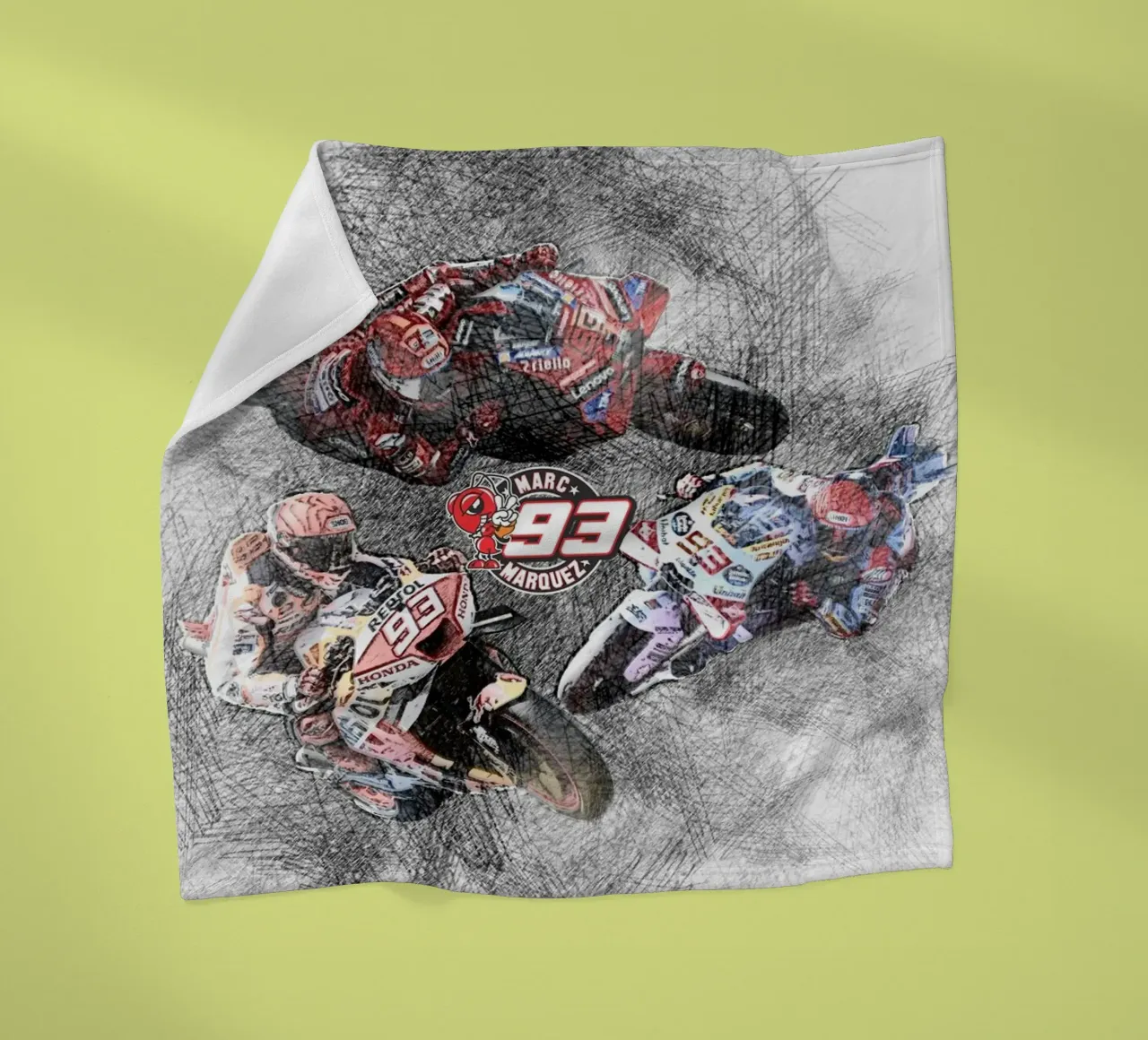 Marc Marquez 93 coperta in pile da Abasa Inaraya