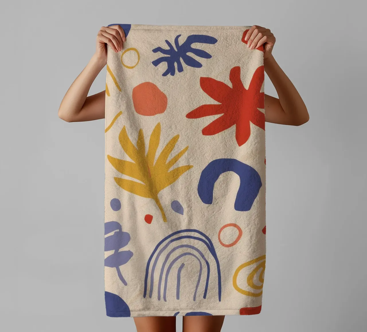 Vreugdevolle abstracte dans badhanddoek van Prism Ritual