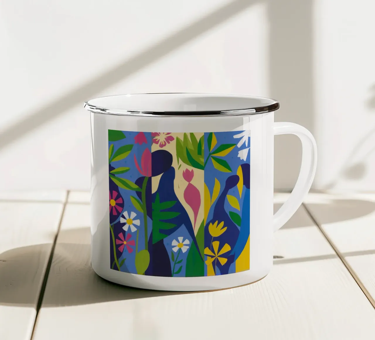 Dea della giungla tazza in smalto da Ink Pulse