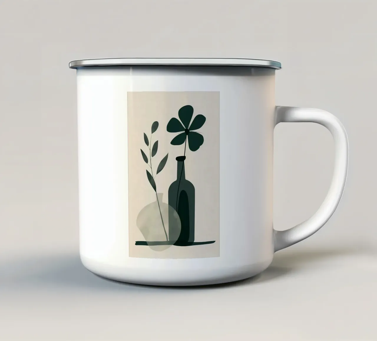Linea e fioritura tazza in smalto da Larry