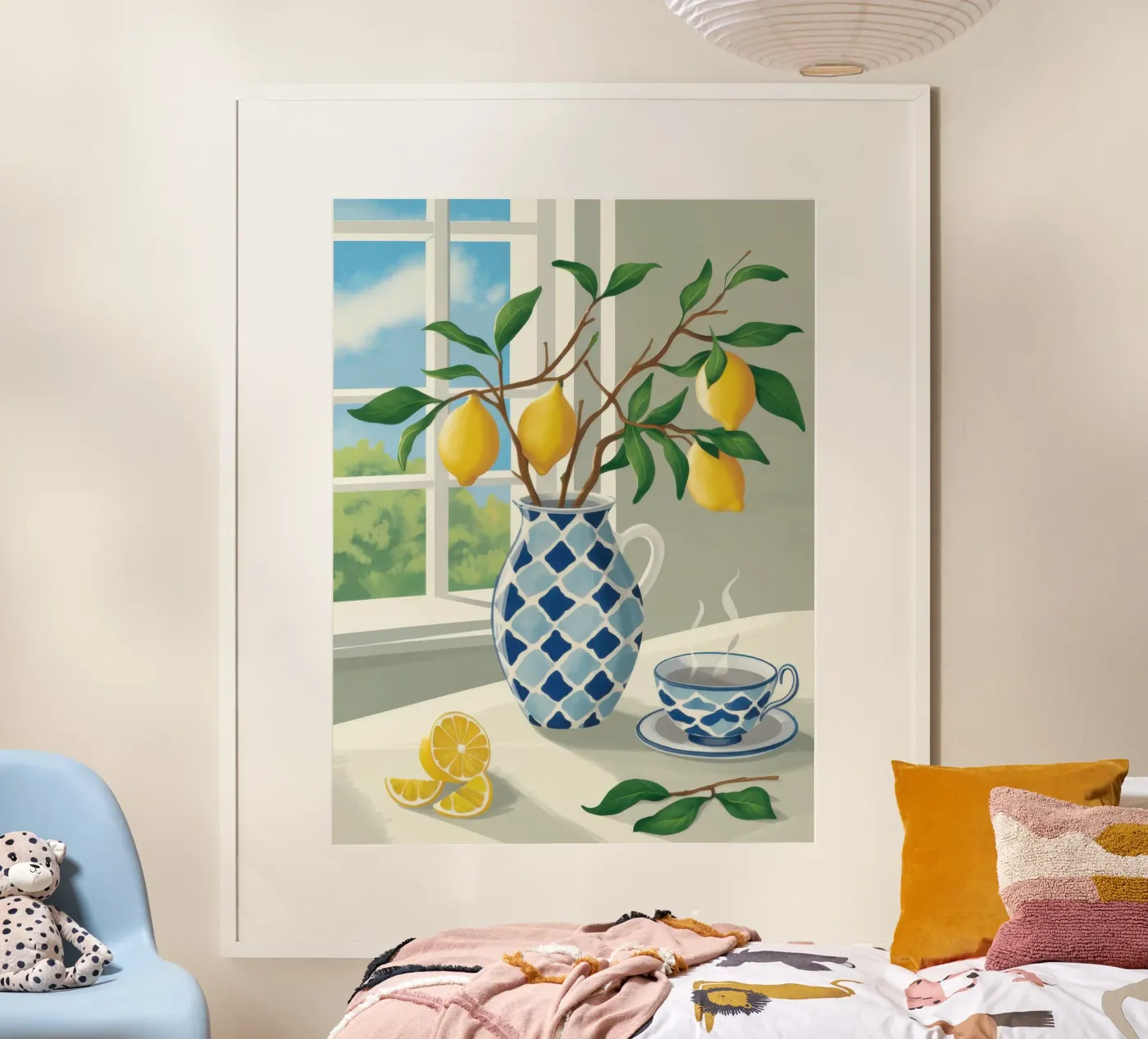 Checkered Lemon Tea poster by Giant Foxs