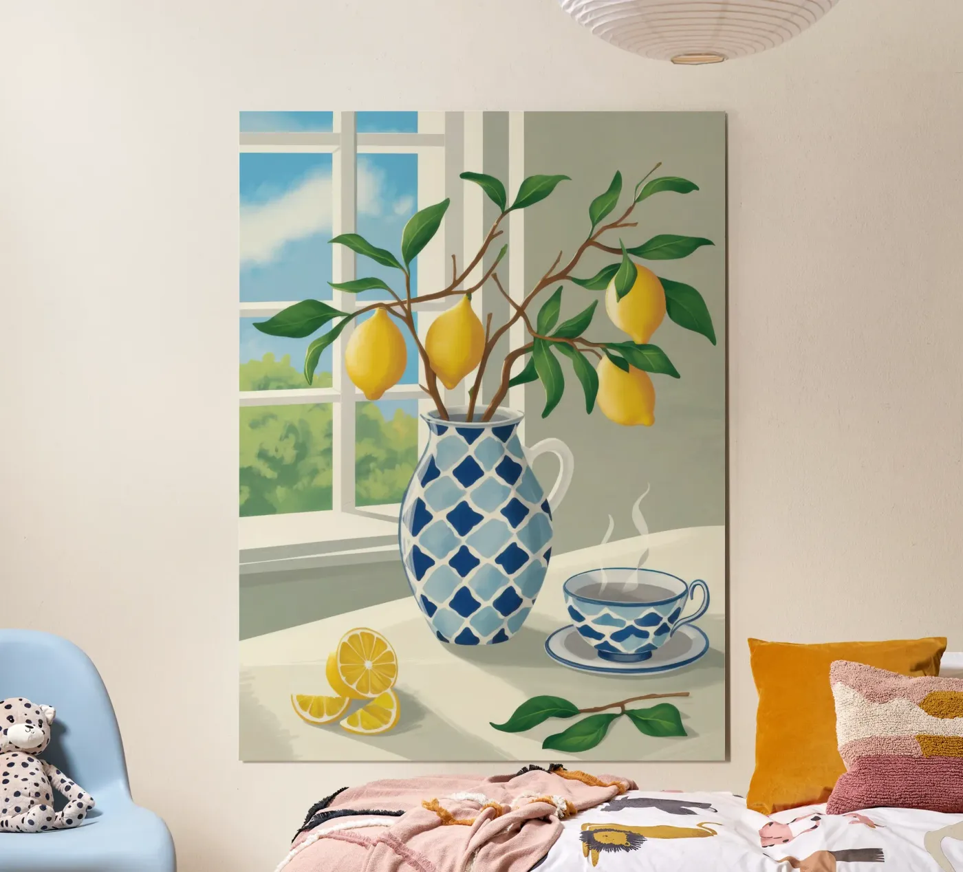 Checkered Lemon Tea poster by Giant Foxs