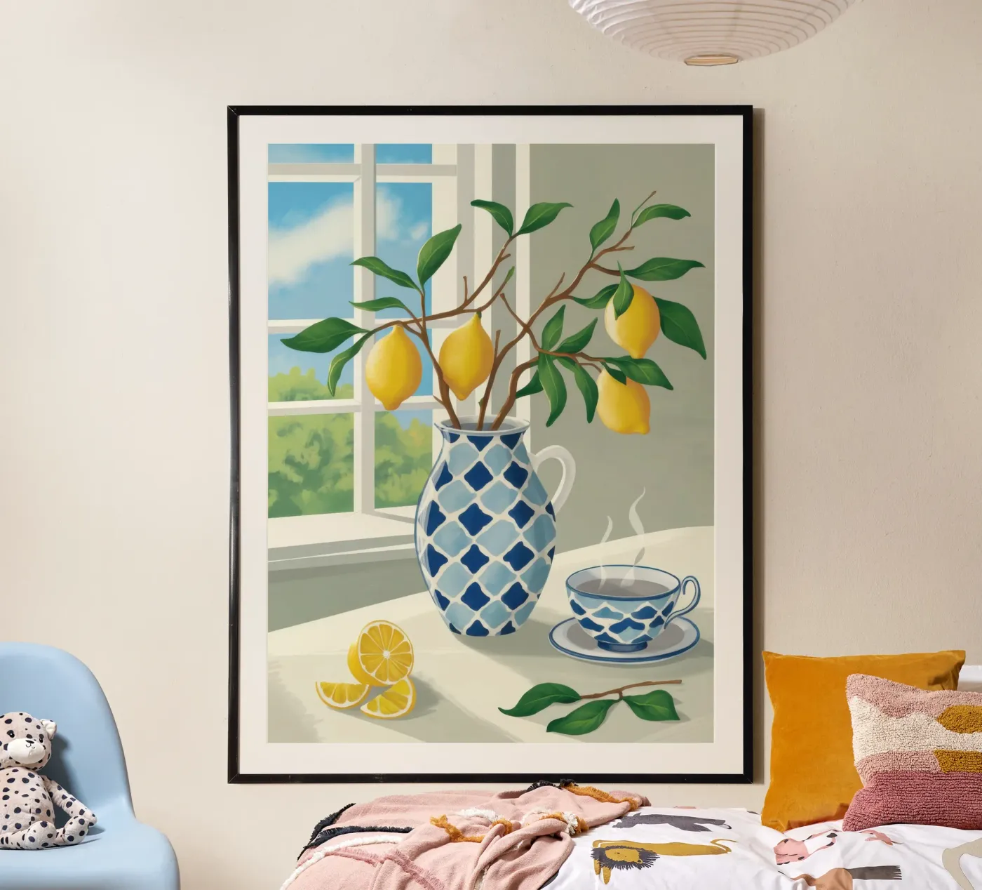 Checkered Lemon Tea poster by Giant Foxs