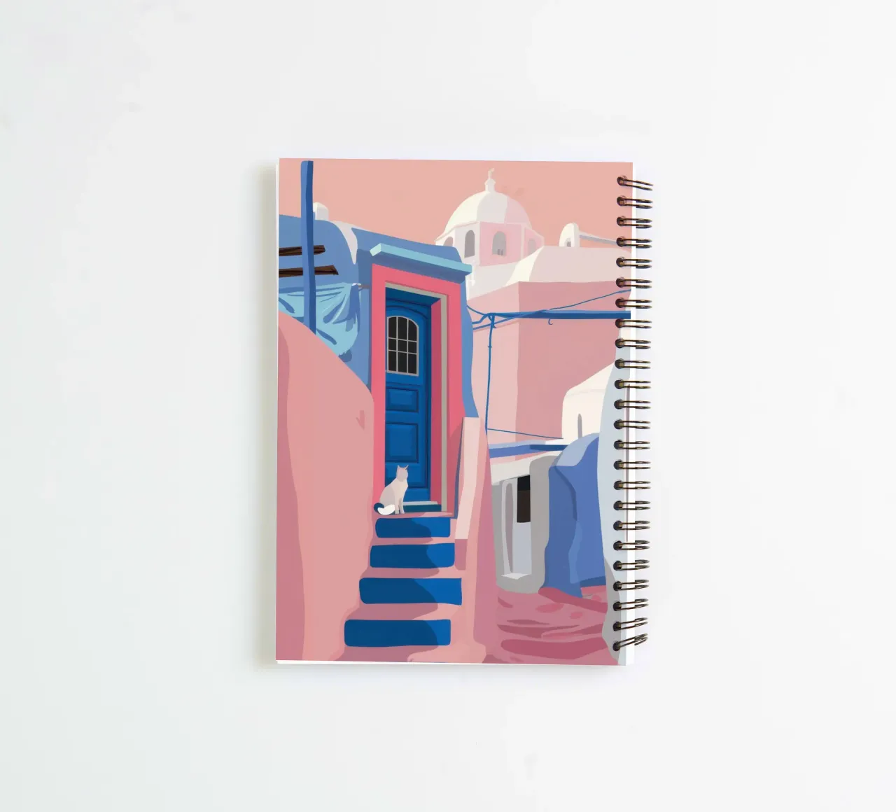 Blue Steps to Sea spiral notebook by Flock Reverie