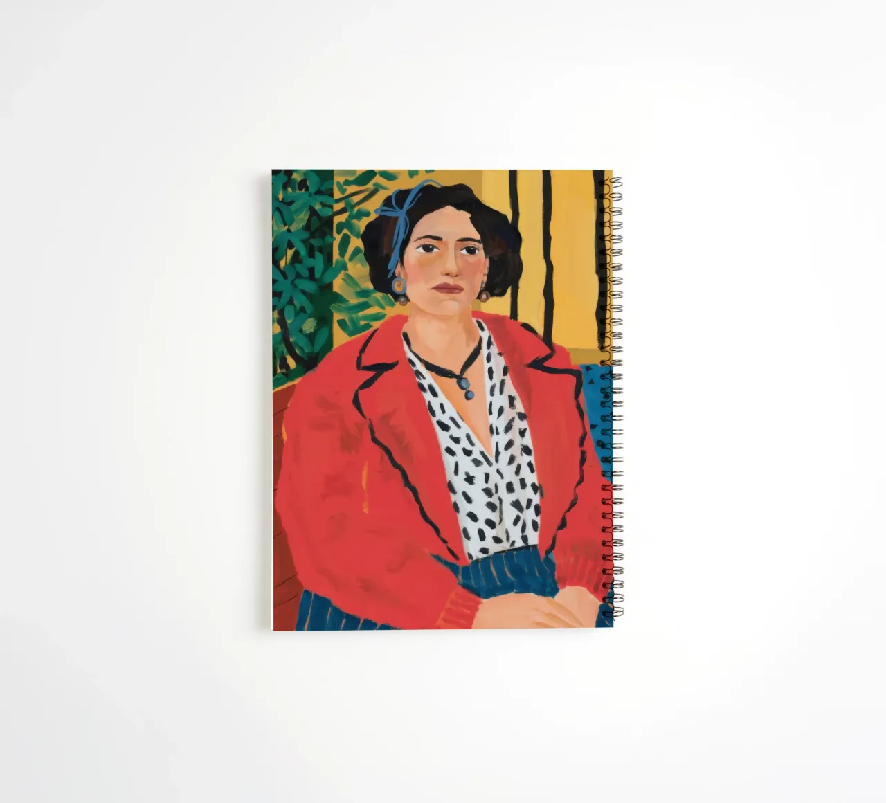Crimson Confident Smile spiral notebook by Prism Ritual