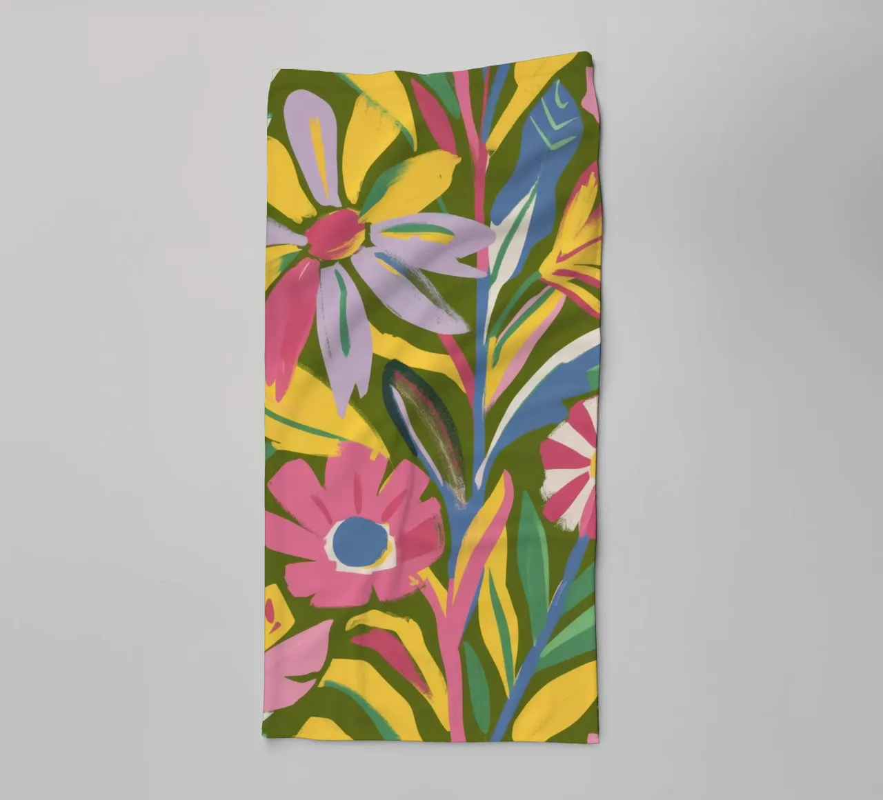 Eeuwigdurende zomertuin badhanddoek van Ink Pulse